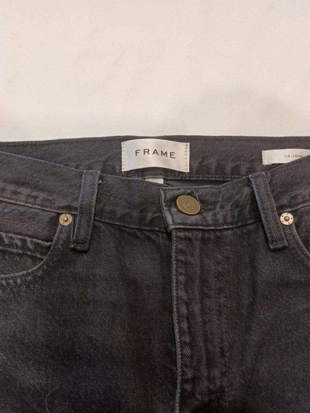 Frame Denim Le High Skinny Jeans Womens Size 25 Black Dark Wash # 1028